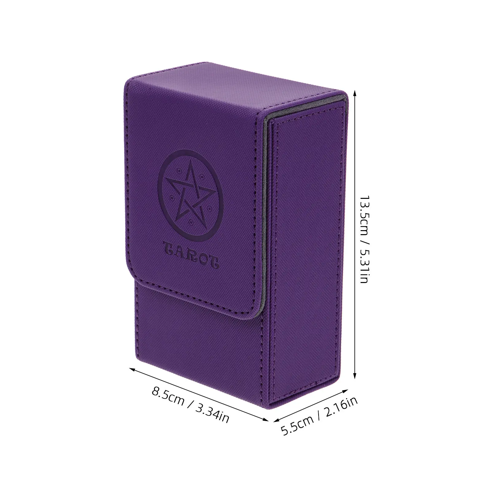 Portable Tarot Storage Box PU Rectangular Card Organizer with Anti Drop Sealed Lid for Tarot Cards Games Cards Postcards