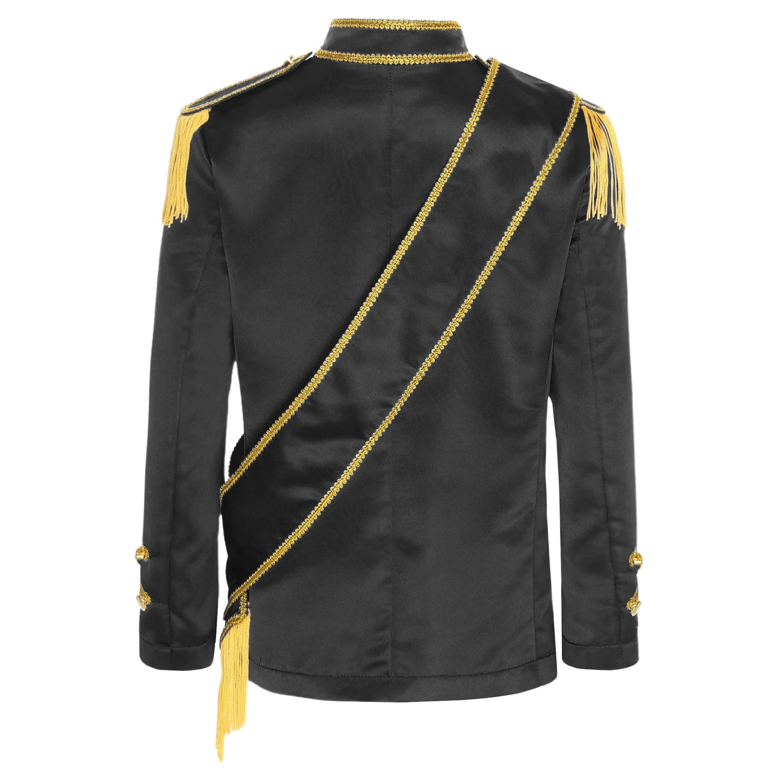 Meninas meninos circo ringmaster jaqueta com faixa borla ouro sargento sgt pimenta tambor banda grande cosplay desempenho traje