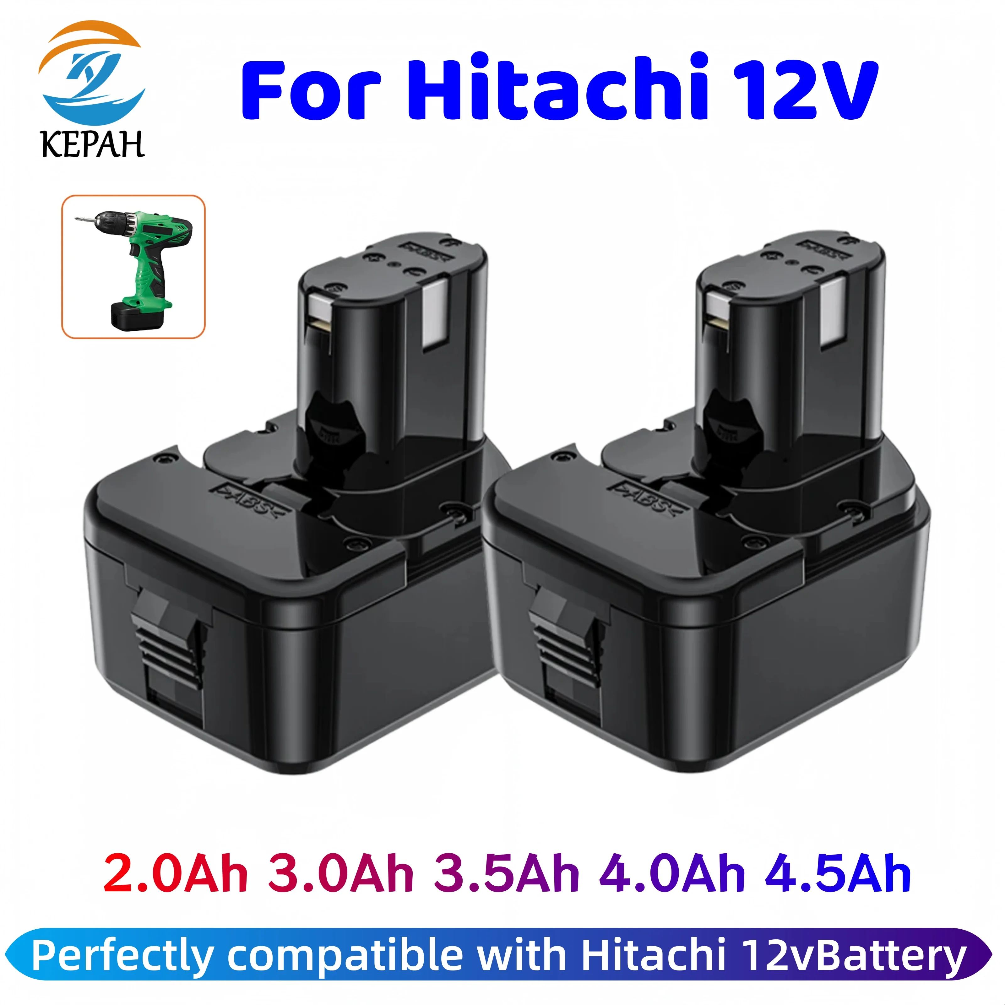 Ni-CD 12V 3.5Ah NI-MH Rechargeable Tools Battery for Hitachi EB1214S EB1212S Eb1220BL Eb1230hl Eb1230r Eb1230x DS 12DVF3🛒