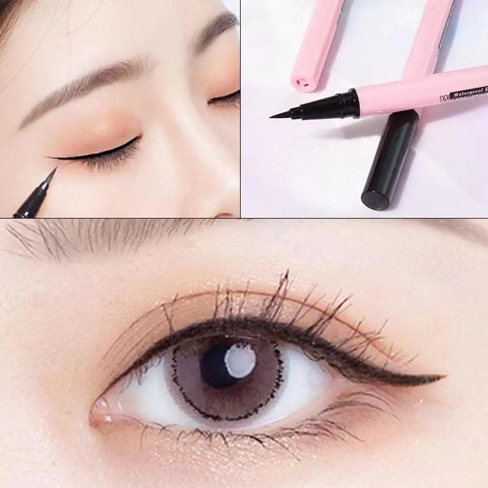 1 pz nero liquido Eyeliner impermeabile a lunga durata liquido Eye Cosmetics penna ad asciugatura rapida senza Liner strumenti di fioritura Matte profect F0O7