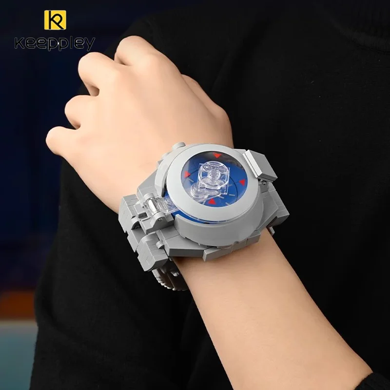 Keeppley Kawaii Originality Mini Watch Type Puzzle Block Conan Doll Decor Anime Peripheral Collect Toy High Quality Holiday Gift