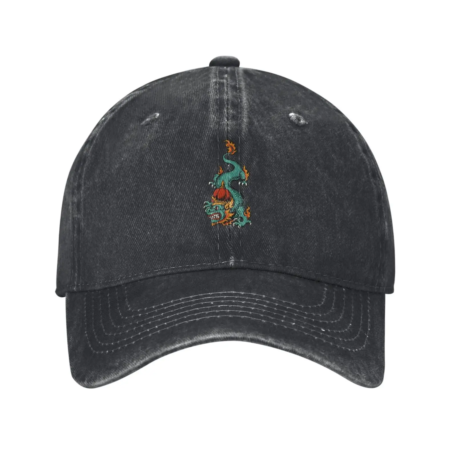 Gorra de béisbol Cool Dragons para hombre y mujer, sombrero de vaquero Vintage, sombrero de Sol de camionero negro