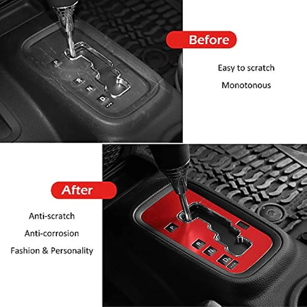 Trim Gear Frame Cover Gear Shift Box Panel Cover for Jeep Wrangler 2012-2018 JK JKU Unlimited Sport Sahara Freedom Rubicon