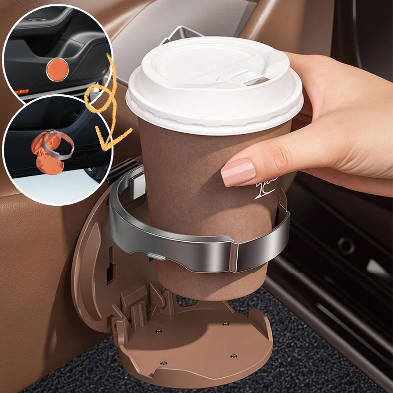Foldable Car Cup Holder Adjustable Water Drink Bottle Holder Universal Vehicle Door Mount Beverage Cup Holder Auto Accessory
