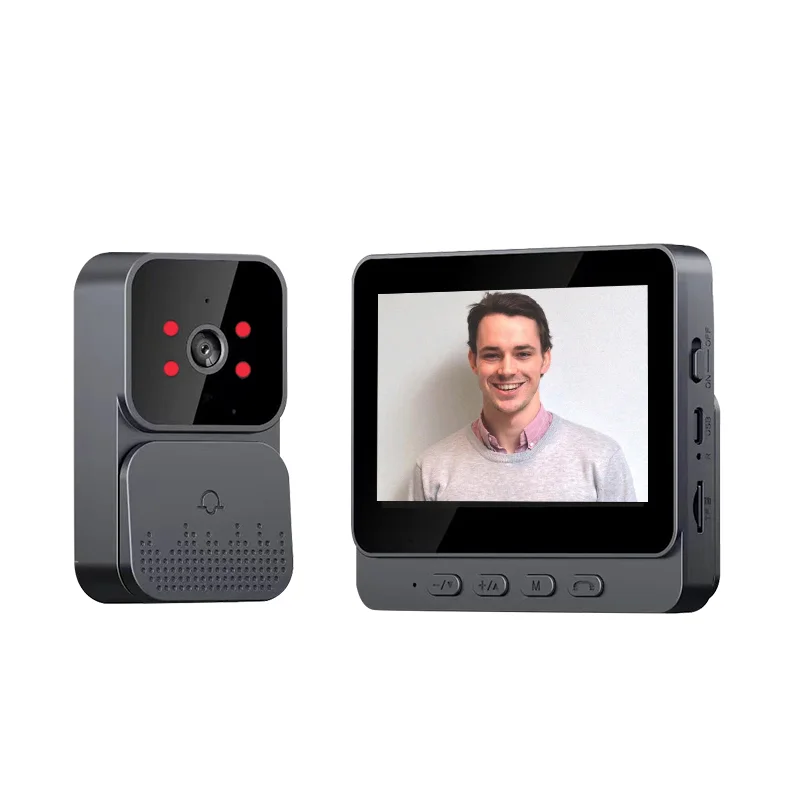 2MP 1080P Wirless  Battery Power Doorbell Intercom Video Door Phone Peephole Viewer Cateye Camera Visual Doorviewer