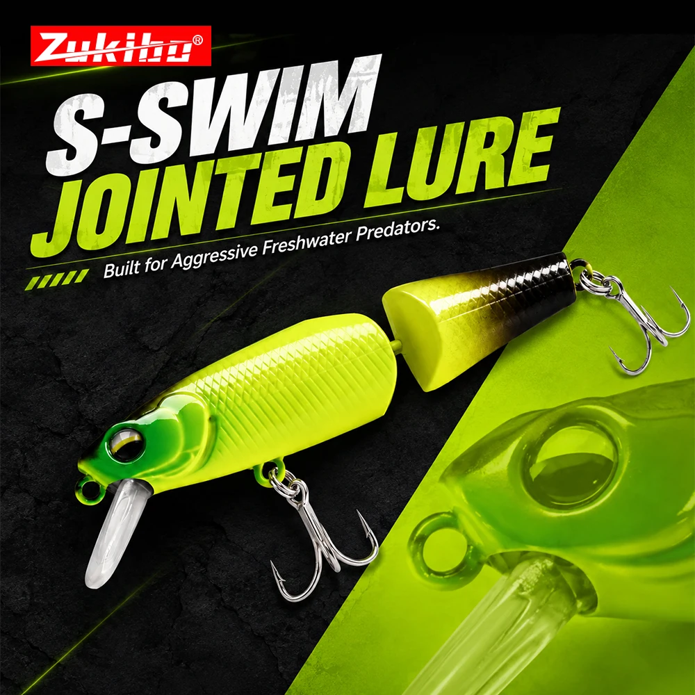ZUKIBO 45mm/65mm Mehrteiliger Sinkender Minnow-Köder mit Rasselgeräusch und Laser-Effekt, Hartköder mit Dreifachhaken für Karpfen, Barsch, Mandarinfisch und Süßwasserfische