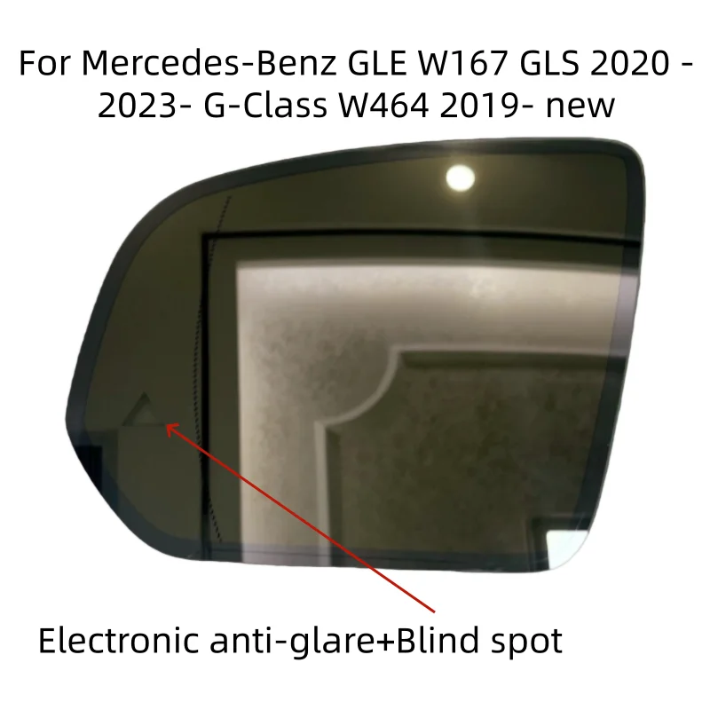 

For Mercedes-Benz GLE W167 GLS 2020 2021 2022 2023- G-Class W464 2019- Auto Dimming Heated Blind Spot Warning Rear Mirror Glass