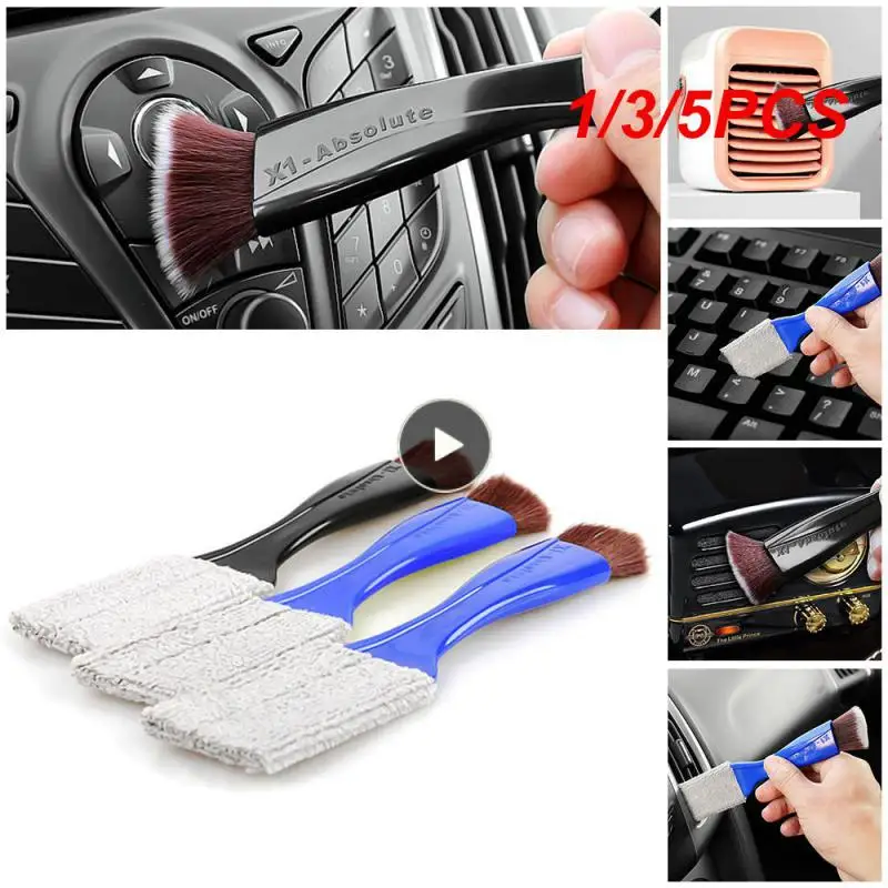 1/3/5PCS Long Durable 2 In 1 Car Double Side Cleaning Brush Auto Air Conditioning Outlet Cleaning Brush Interior Multi-purpose