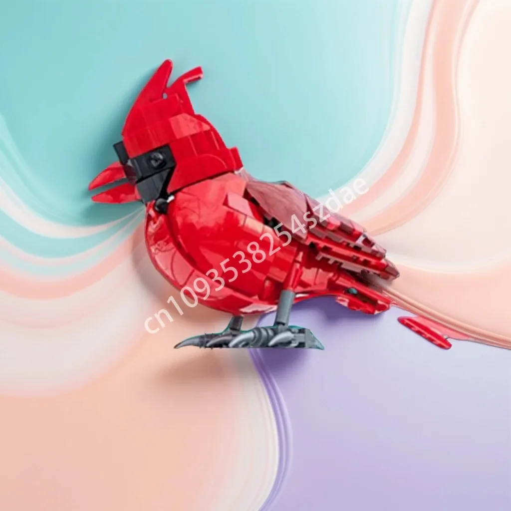 

242 шт. MOC Северный Кардинал Строительные Блоки Сборка Развивающие Пластиковые Творческие STEM STEAM Обучение Рождественскую Игрушку Подарок