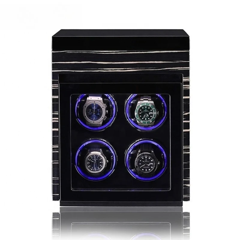 Luxury Automatic Wooden Watch Winder 2/3/4/6/8 Watches Eco-Friendly Durable Protective Lock Water Resistant Storage Case