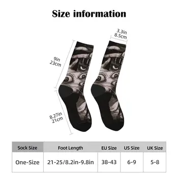 男女通用暗黑超現實多眼襪子,手形元素詭異藝術女孩船襪,哥德式怪誕恐怖街頭風襪 6 最佳銷售 歌德式襪子 - №2