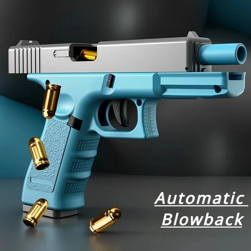 Realistic Automatic Shell Ejection Pistol Toy Gun Blaster Pistol Model Cosplay Stage Props Collectible Model for Adults