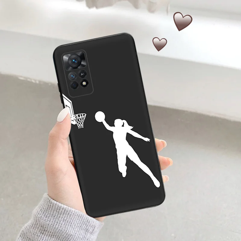 Ultra Thin Phone Case For Redmi Note11 11s A1 A2 Plus K60 K50 K40 Xiaomi 14 11t 11Lite CC9 Pro Shot Basketball Dunk Sports Cover