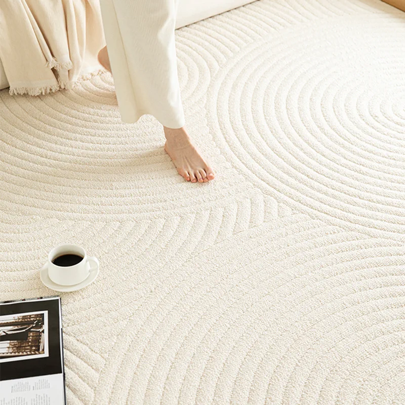 Waterproof and anti-fouling living room carpet new wash-free and wipe-free care light luxury high-end diatom silk sofa blanket