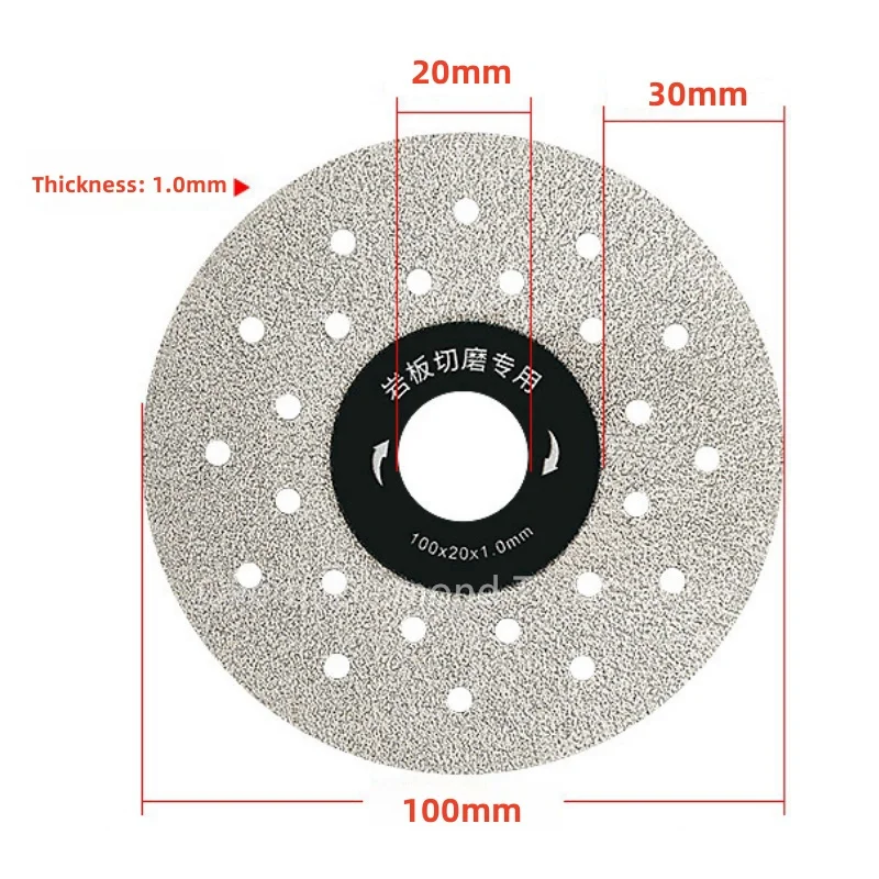 Disco de corte en seco de diamante, 4 ", 100mm, losas, porcelana, cerámica, mármol, discos de hoja de corte fino para máquina de mármol, amoladora angular