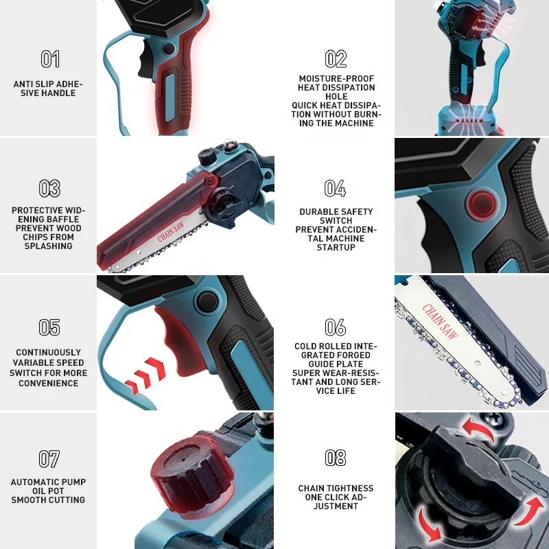 A2-0047 공장 도매 맞춤형 리튬이온 배터리 체인톱 지원