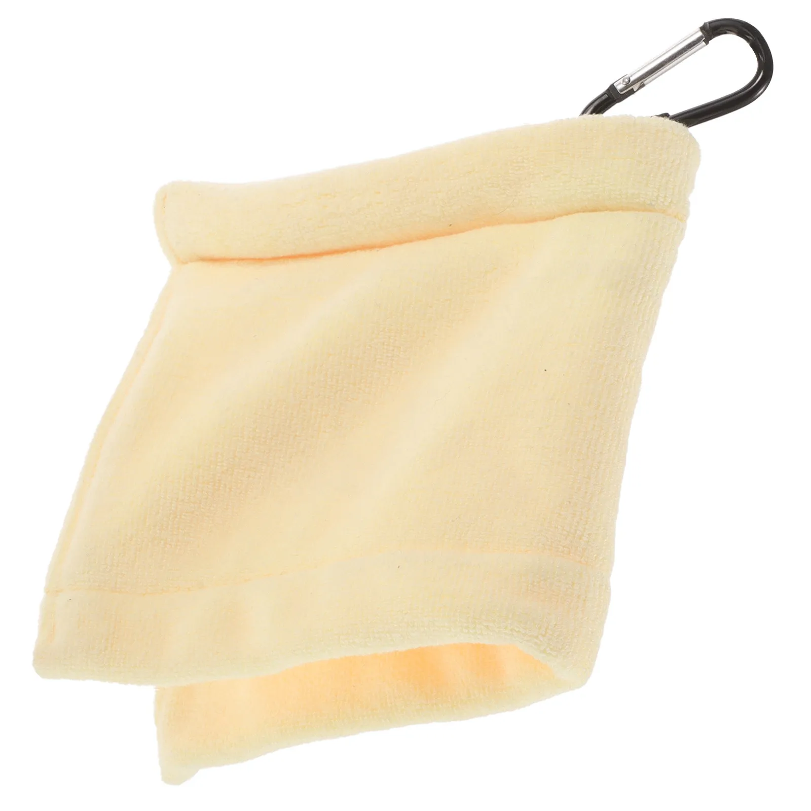 

14x14 Light Yellow Golf Towel Cleaning Clubs Balls Microfiber Soft Absorbent Hanging Golf Bag Accessories Washable Sports Cloth