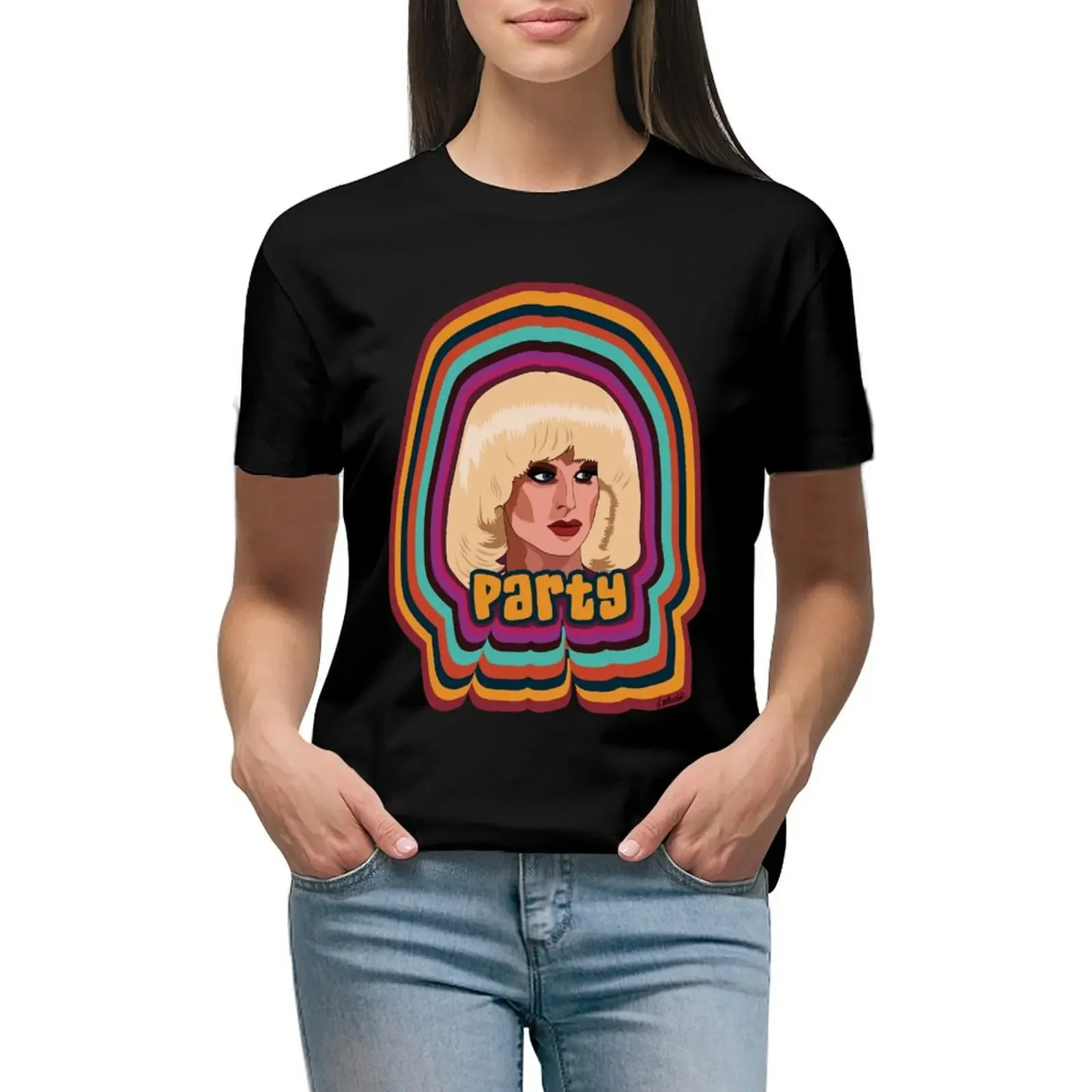 

Katya Zamolodchikova - Party T-Shirt sports fans quick drying heavyweights luxury designer clothing Women