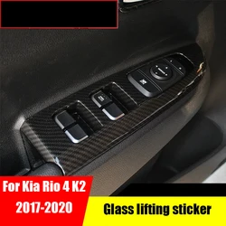 For Kia Rio 4 K2 2017 2018 2019 2020 Glass lifting panel sticker glass switch sequin interior modification