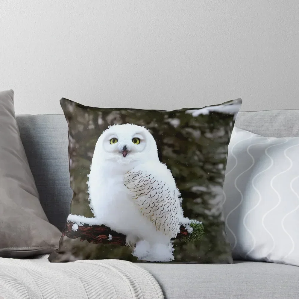 

Baby Snow Owl Throw Pillow Christmas s Covers Custom Cushion Cushions For Sofa Cushions For Children pillow
