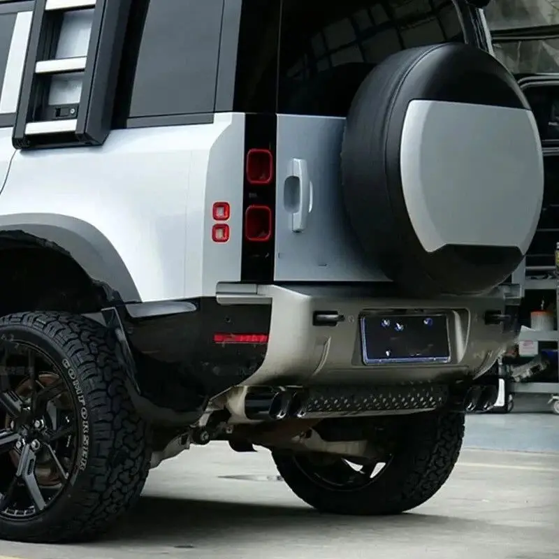 Rear Bumper Exhaust Pipe Guard Fits For Land Rover Defender 90 110 130 2020-2026 view 3