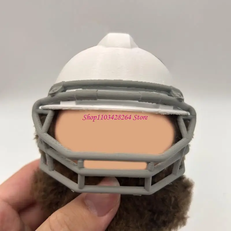  Football Helmet Headwear Doll Accessory Set For Sports Celebration Washable Photo Props view 2