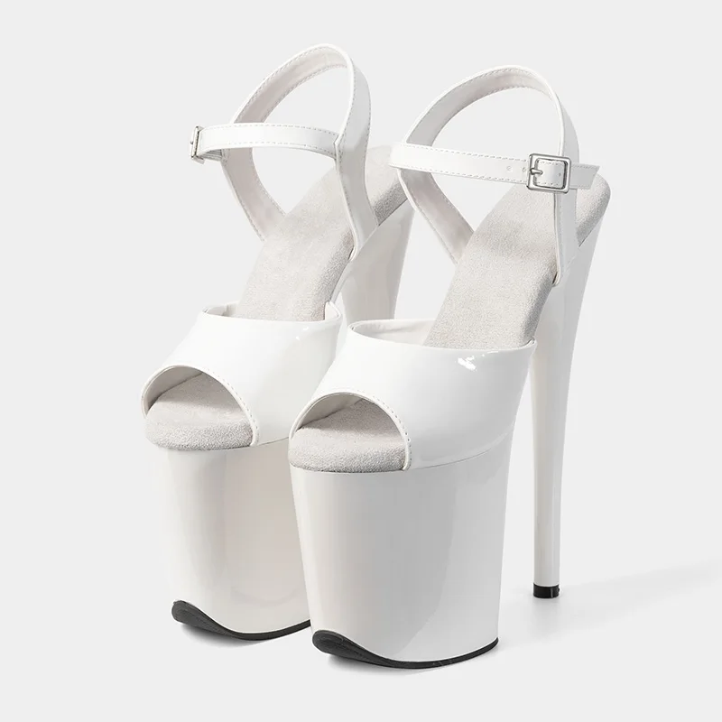 LAIJIANJINXIA-Sandálias Plataforma De Salto Alto Para Mulheres, Sapatos De Dança Pole, Sexy, Exótico, PU Superior, Moda, Novo, 20cm, 8 polegadas,
