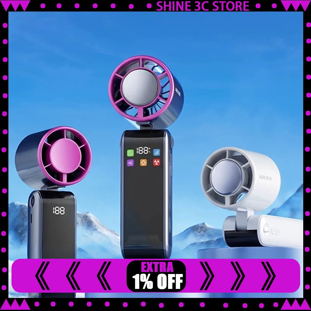 AUX FT-30-B1202 Handheld Small Fan Semiconductor Refrigeration Handheld Fan Light Tone And Low Noise Mode Light Weight For Gifts