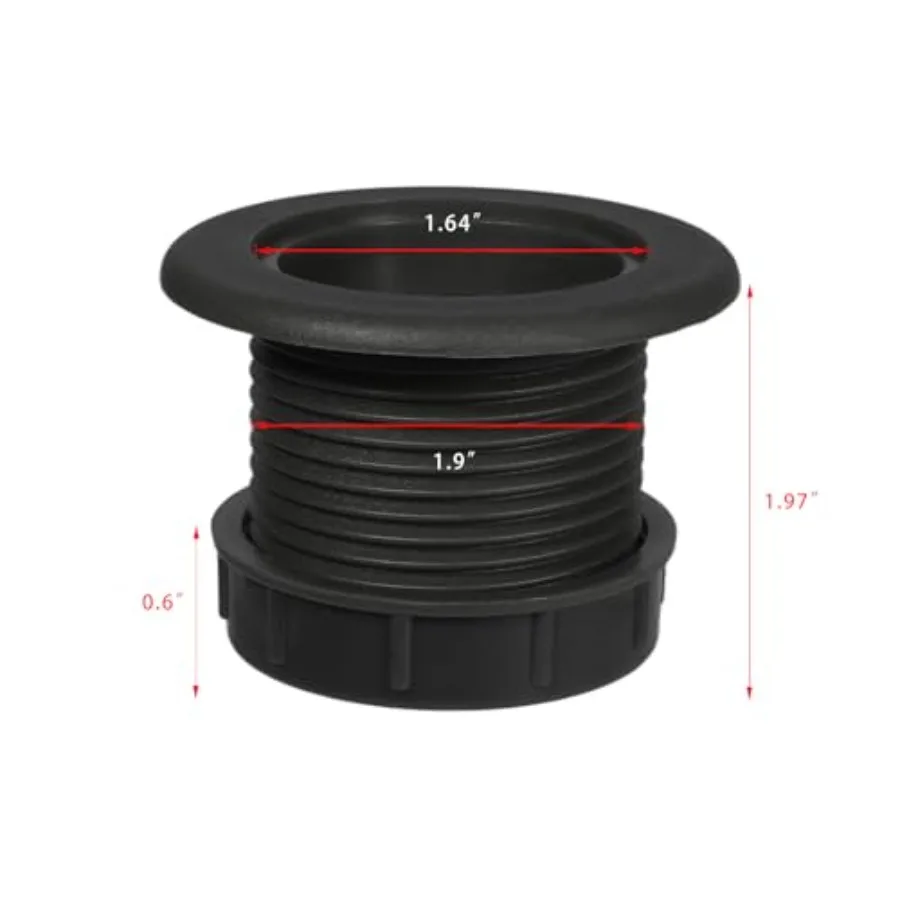Longer Parasol Umbrella Hole Ring Plug and Cap Set, for 2 1/4'' Inch Patio Table Hole Cover Insert
