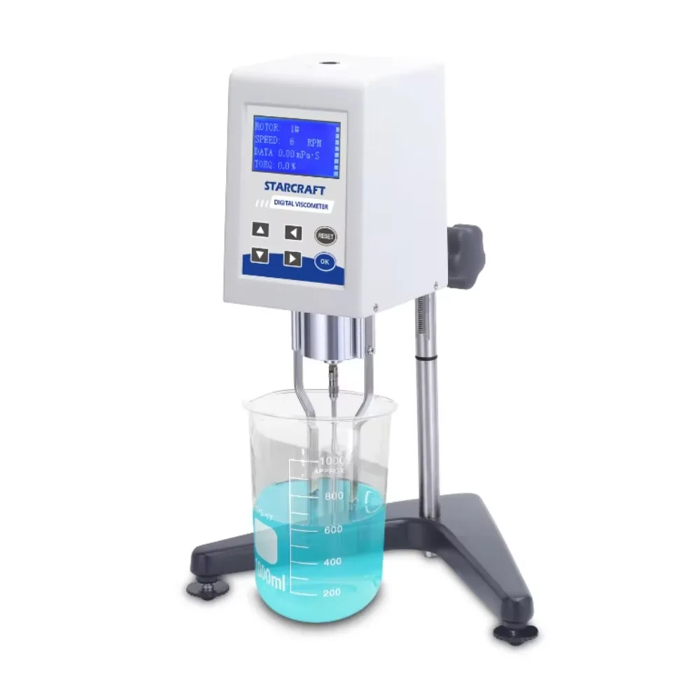 NDJ-5S Rotary Digital Viscometer Laboratory Measuring Instrument with Temperature Sensor Aluminum Housing