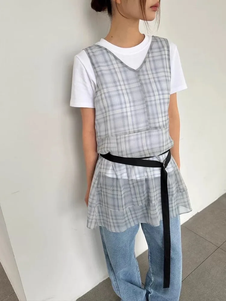 

Exclusive Design Layered V-Ne Transparent Color Blo Print Svel Dr High Waist ort Skirt Commute Sle Summer 2025