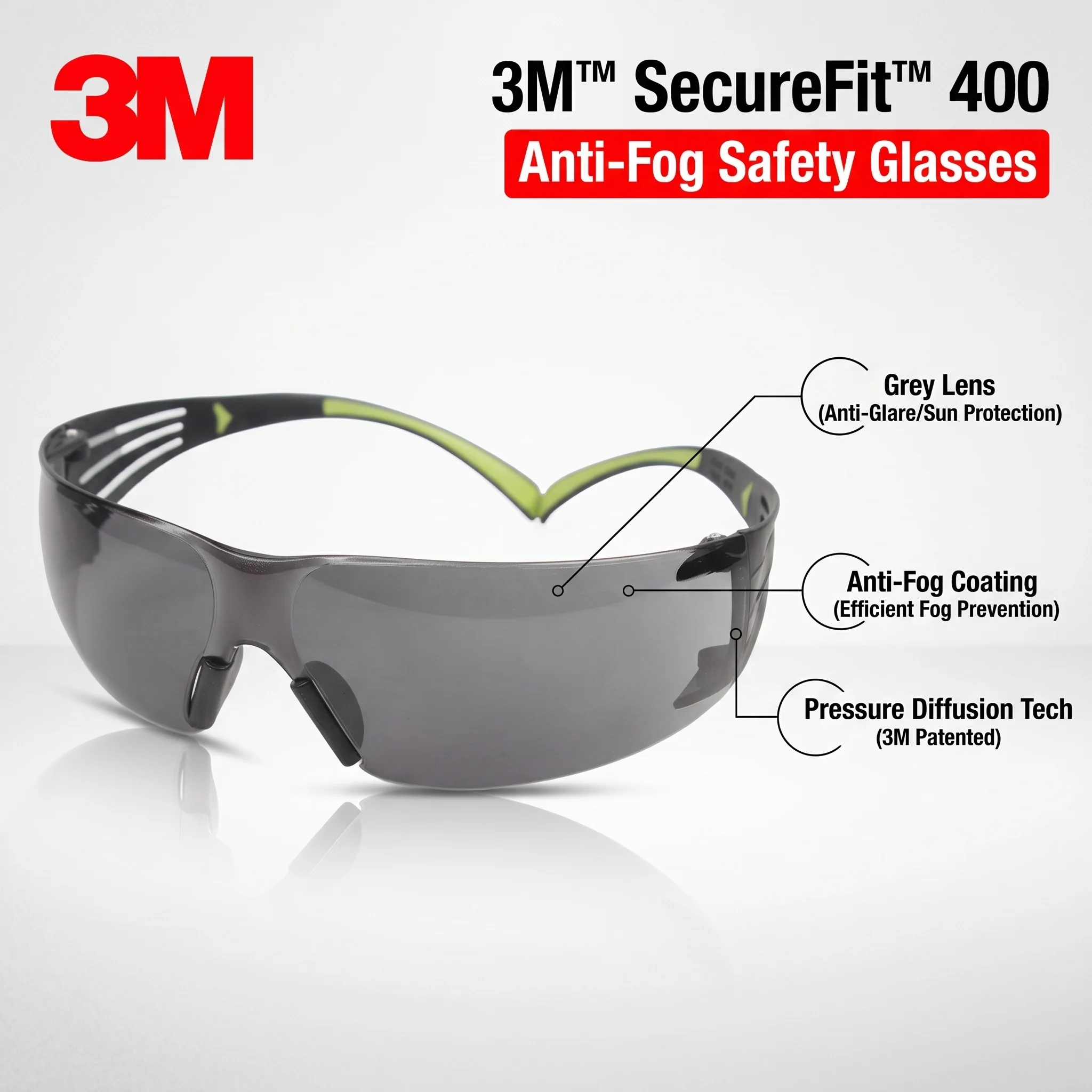3M SF402AF Safety Glasses ANSI Z87.1 Clear Goggles Construction Work Glasses Protection Industrial PPE Lentes De Seguridad