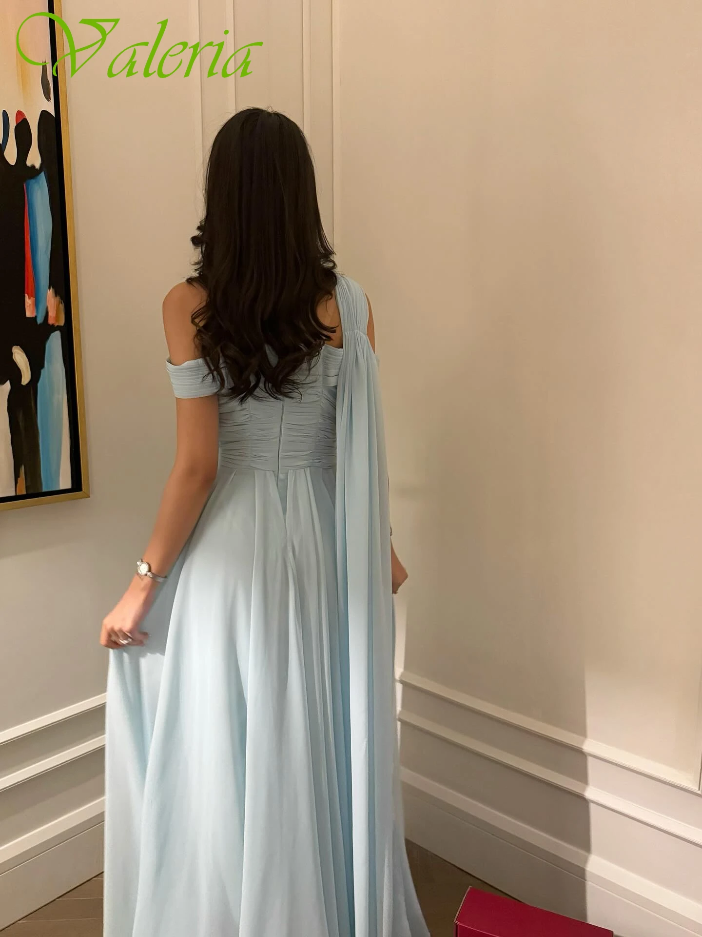 تخصيص مستقيم قارب الرقبة كاب كم فستان سهرة رسمي أنيق دقيق مخصص مناسبة فساتين الموضة فستان الحفلات الحديثة