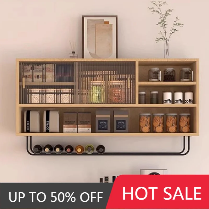 Solid Wood Storage Holder Floating Wall Shelf Nordic Living Room Kitchen Multifunctional Organizer Storage Rack Modern Furniture