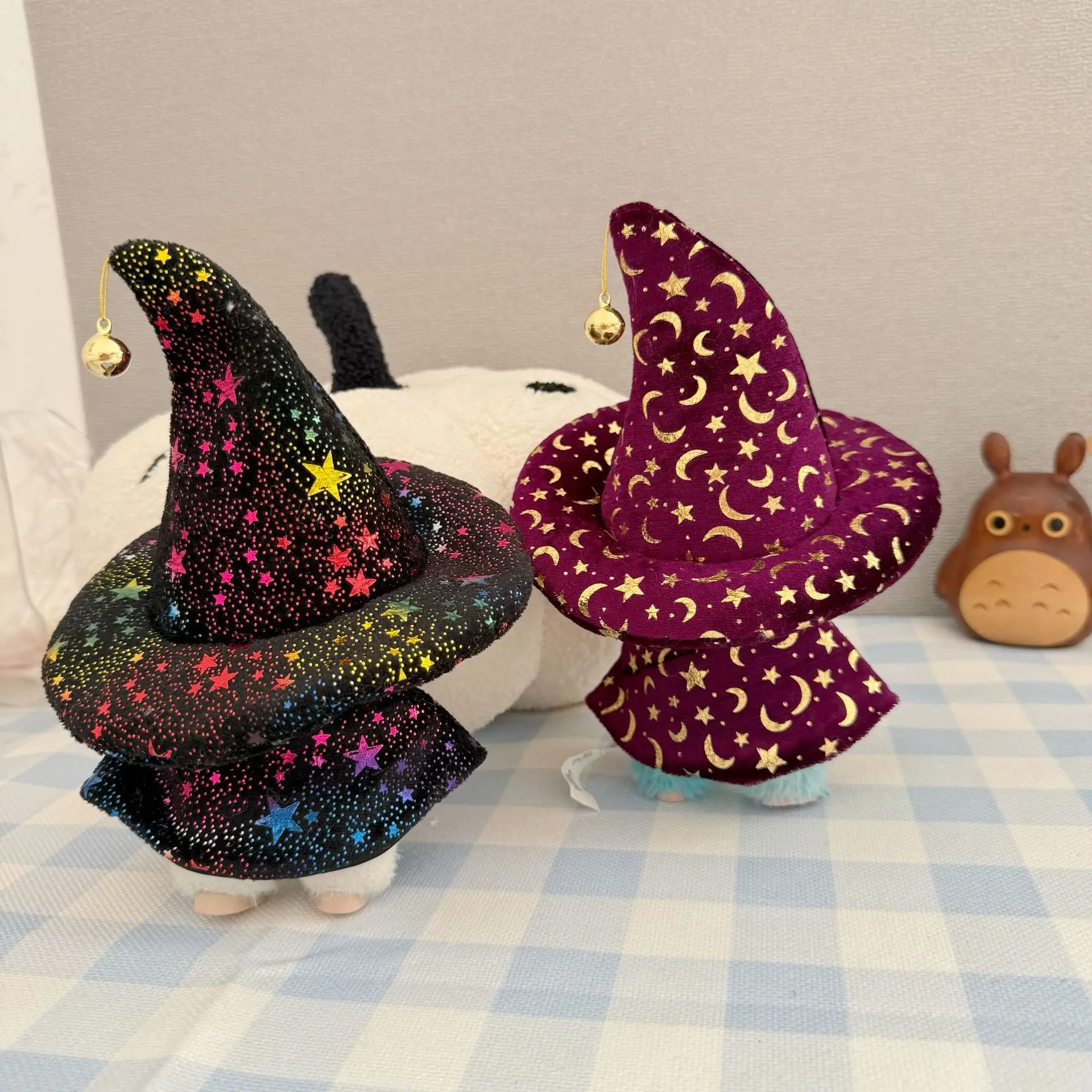 Clothes For 1st - 3rd Gen 15/17cm Labubu Dolls Halloween - Themed Magical Wizard Outfits With Star - Moon Print Wizard Hats