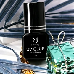 JOMAY UV Glue for Eyelash Extension Glue 0.1s Fast Drying Strong Hold Low Odor Non-Irritating Adhesive for Salon Lash Techs