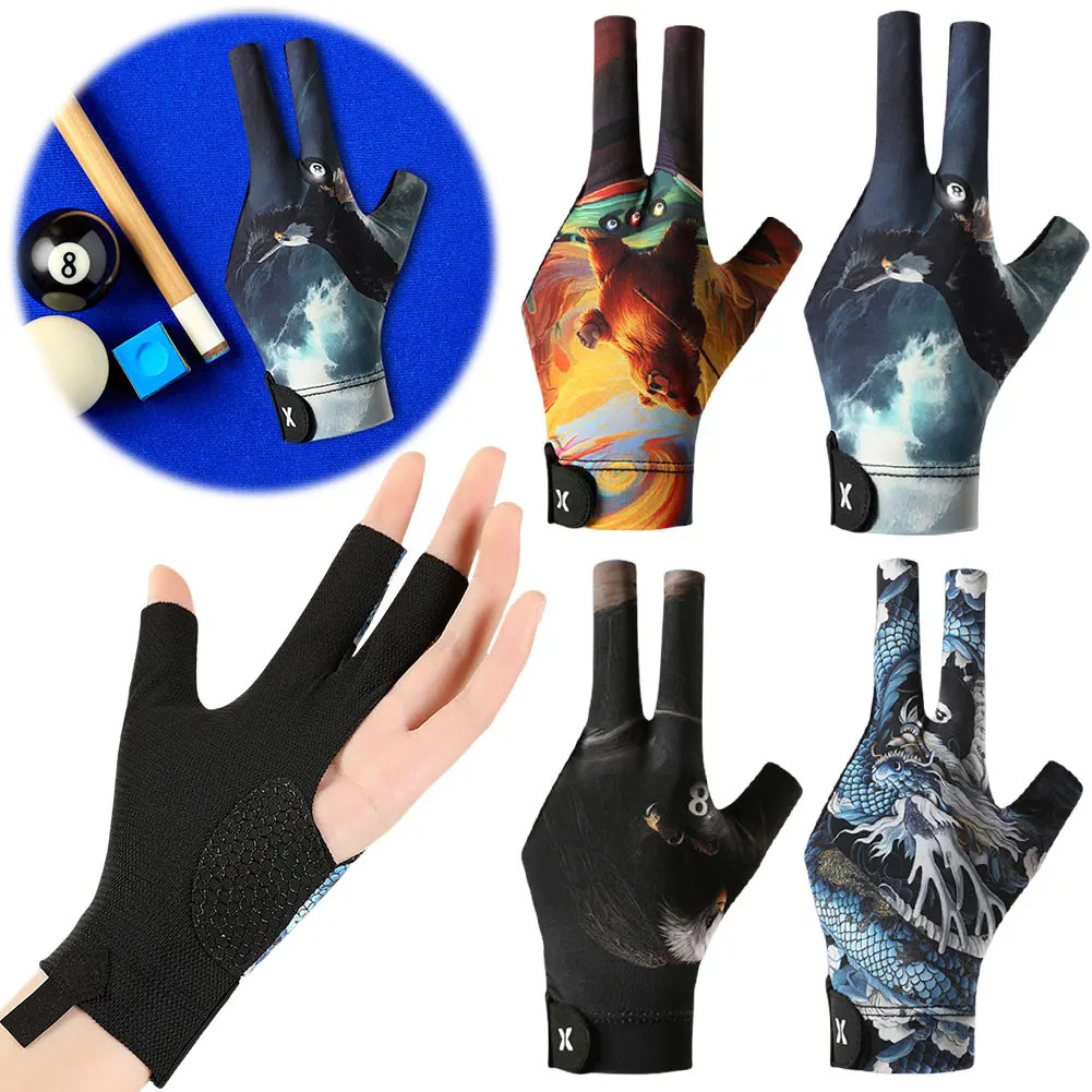 

Бильярдные перчатки для левой руки, дышащие спортивные перчатки для снукерного кия, перчатки для бильярда для мужчин и женщин