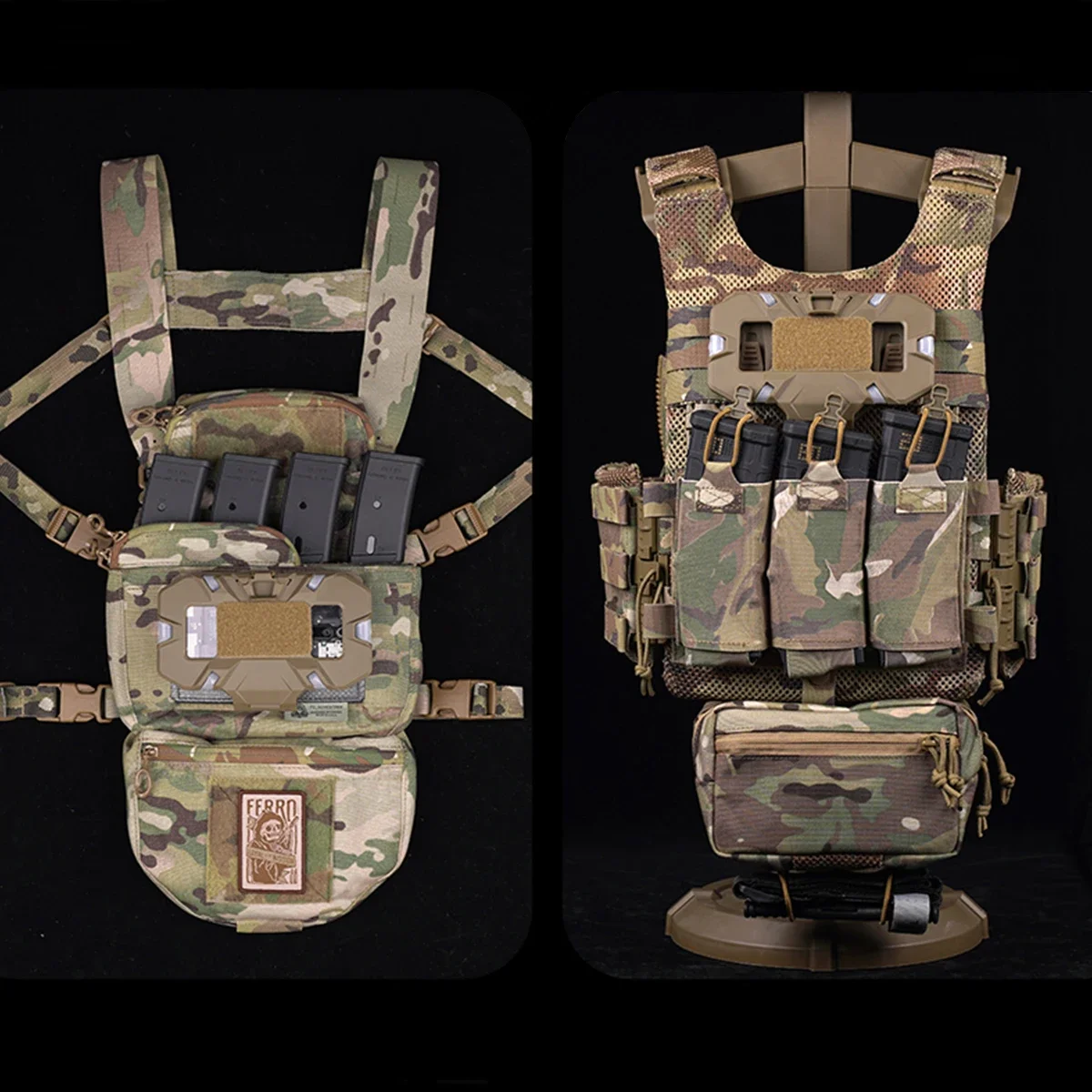 Tactical Mobile Phone Navigation Folding Board Chest Bag Molle Plate Folding Phone Holder Outdoor Portable Phones Folded Stand