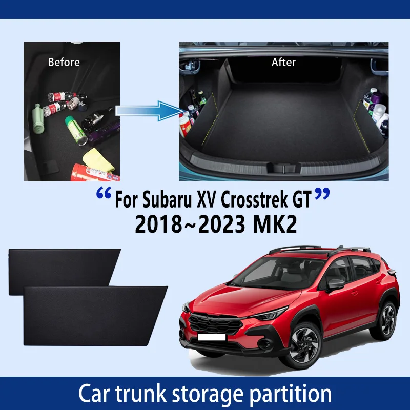 

Автомобильные аксессуары для Subaru XV Crosstrek 2018 ~ 2023 2022 21 MK2, перегородка для хранения багажника, многофункциональное хранилище, автозапчасти для салона