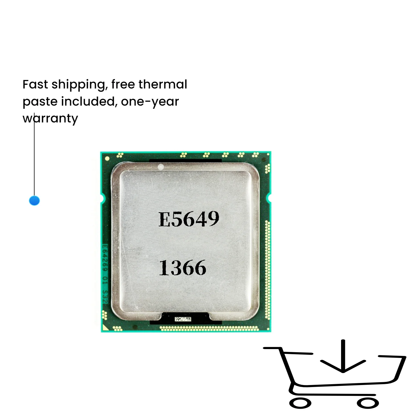 Xeon E5649 2.53GHz 5.86GT/s 6 Core12MB LGA1366 SLBZ8