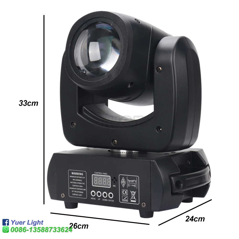 Imagem -03 - Gobo 18 Prism Led Spotlight Iluminação Efeito de Palco dj Disco Moving Head Lights Pcs Lote 100w