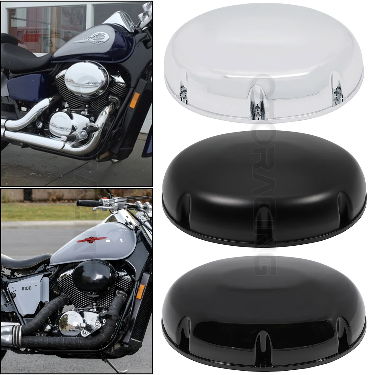 

Motorcycle Air Cleaner Cover Air Filter Cap For Honda Shadow VT400 ACE VT750 VT 400 750 1997 1998 1999 2000 2001 2002 2003