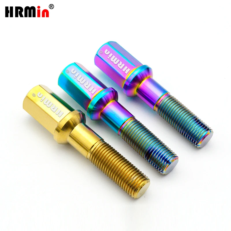 HRMin Gr5 titanium wielbout schroef M14x1.5x28-45mmBall zetel Lange kop Voor Benz Porsche VW AUDI Fabriek Auto Modificatie wiel