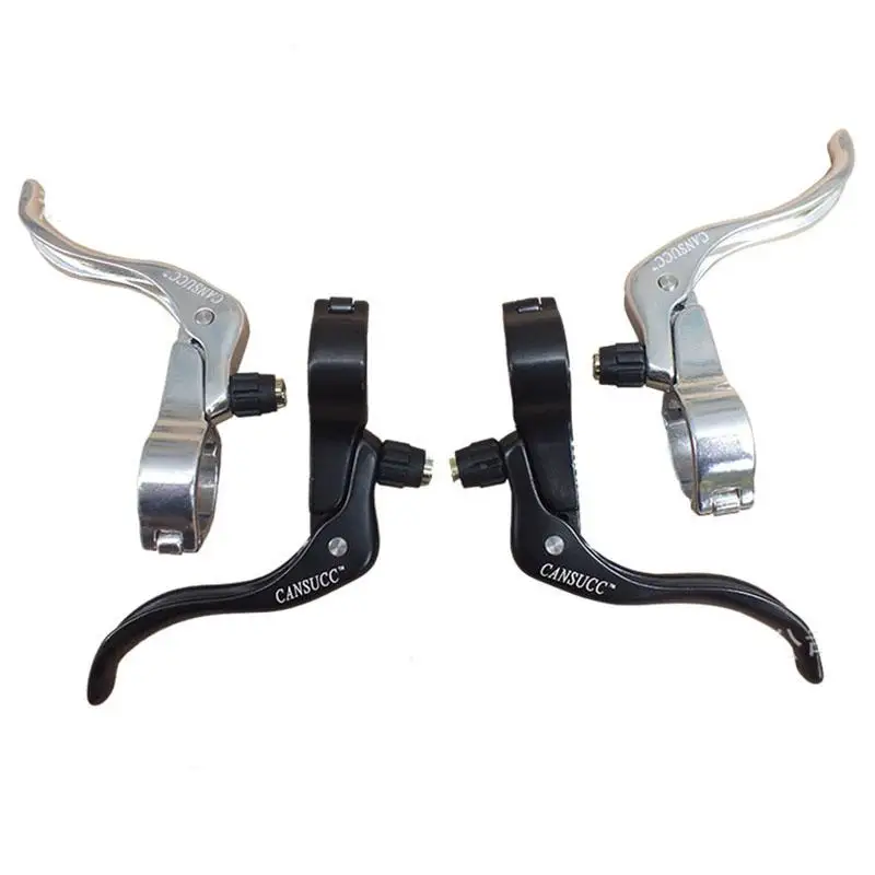 

CANSUCC 31.8mm Bicycle Brake Lever, Cold Forged Aluminum Road Bike Brake Handle, Black/Silver, 1 Pair