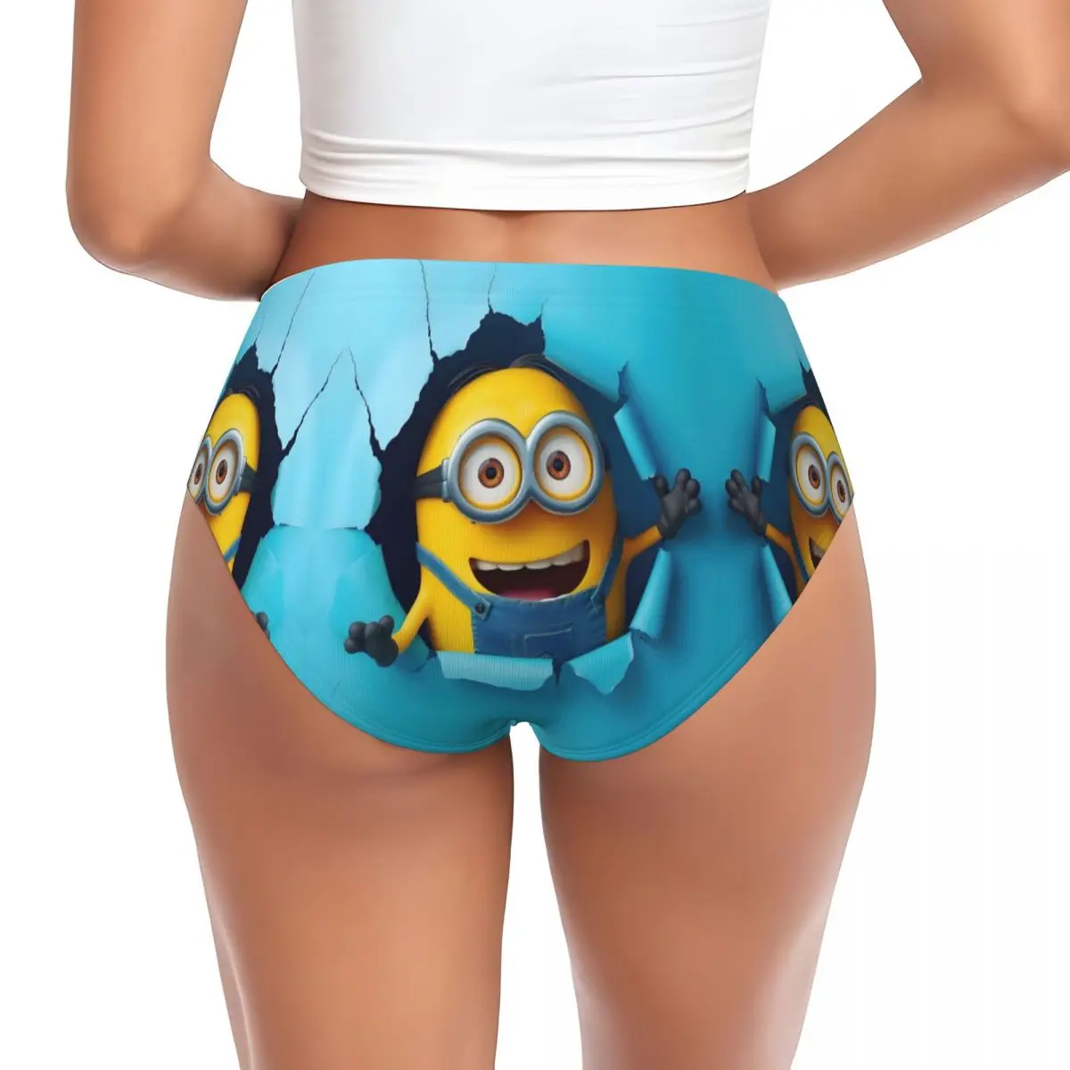 Пользовательские классические трусики с героями мультфильмов M-Miniones, женское дышащее забавное нижнее белье