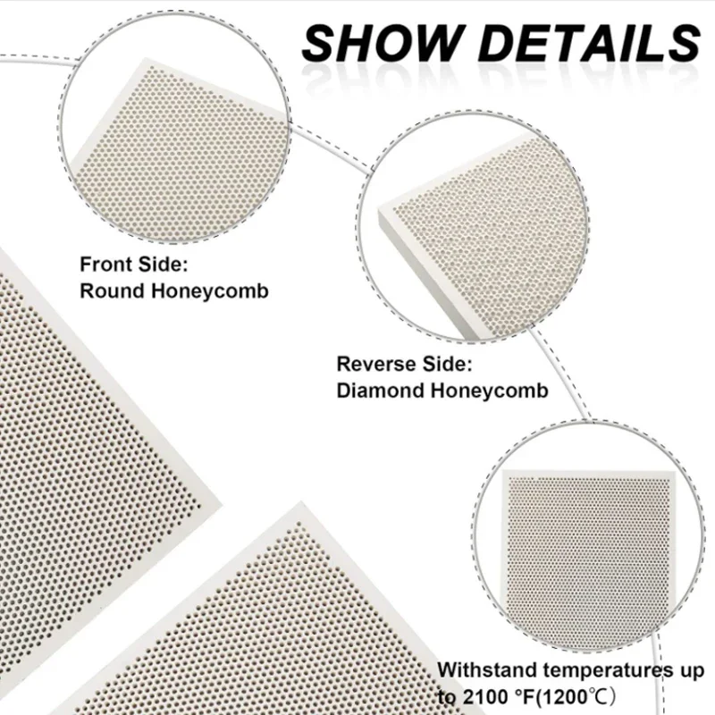 Round/Rectangle Honeycomb Ceramic Plate, High-Efficiency Infrared Burner Replacement Board