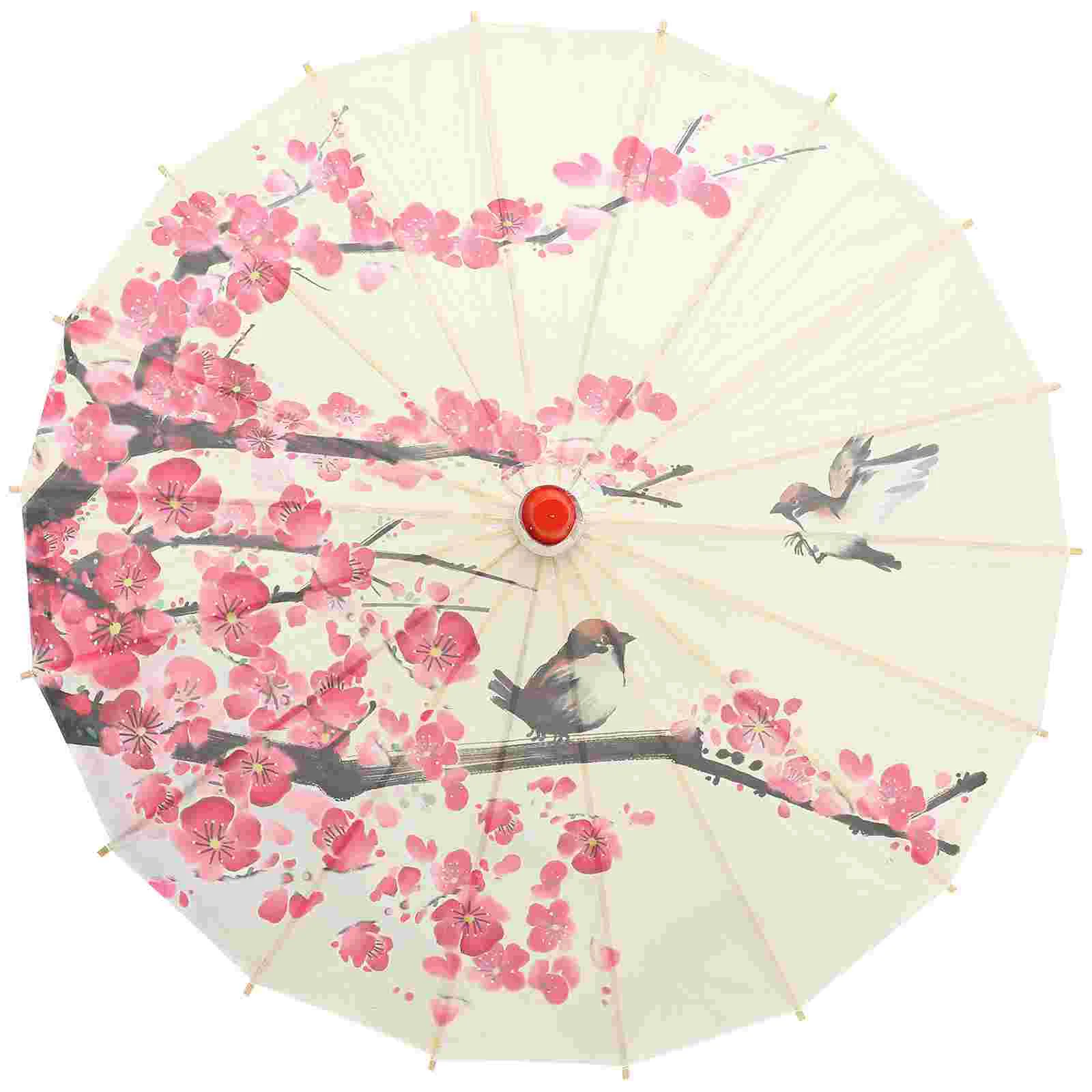 

Retro Style Oil Paper Umbrella Stage Performance Prop Large Printed Lace Wedding Supplies Vintage Japanese-style Photography