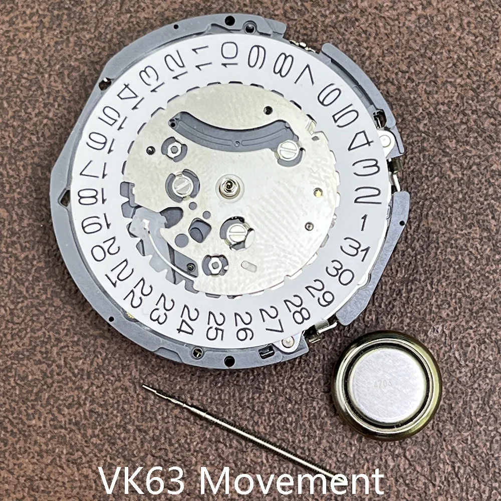 VK63 японский импортный кварцевый механизм, 24-часовые 3-часовые часы, вечный календарь, многофункциональные аксессуары для спортивных часов
