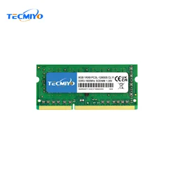 TECMIYO-Memória RAM do portátil, não-ECC-verde, 8GB, DDR3L, 1600MHz, PC3L-12800S, 1.35V, PC3L-12800S, 1RX8, DDR3