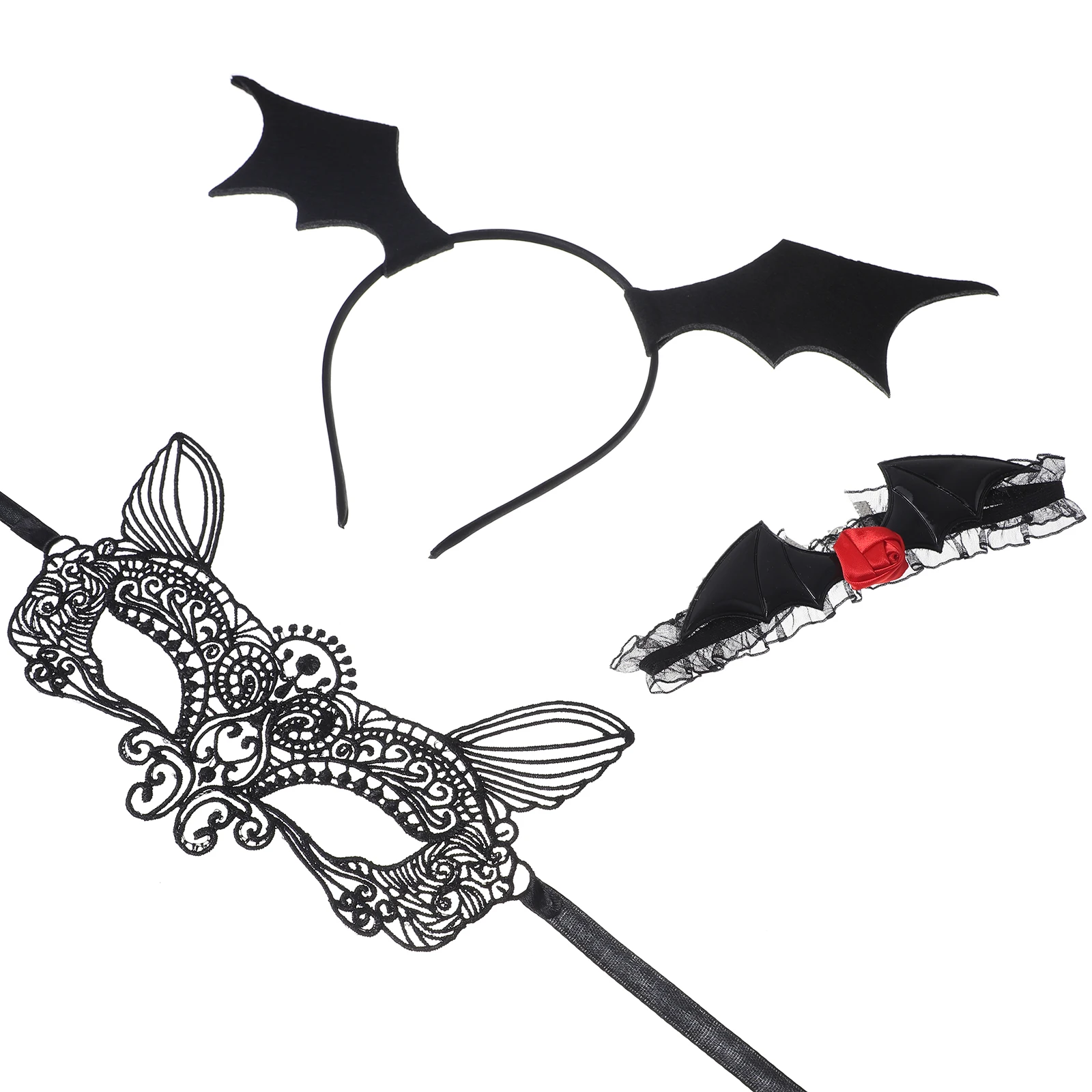 

Bat Hair Accessories Black Choker Headbands Mask Masquerade Costumes Halloween Bat Costumes Women Headband Trendy